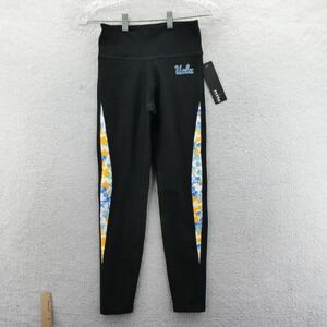 Certo Leggings Women Extra Small UCLA Bruins Black Floral Side Stripe Athletic